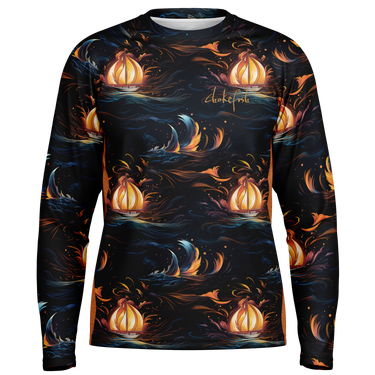 Chokefish™ Long Sleeve Every Day All Weather Trees&Boats Shirt Men's-005